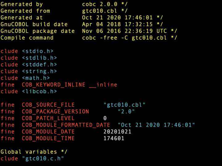 Integração do GnuCOBOL com o C